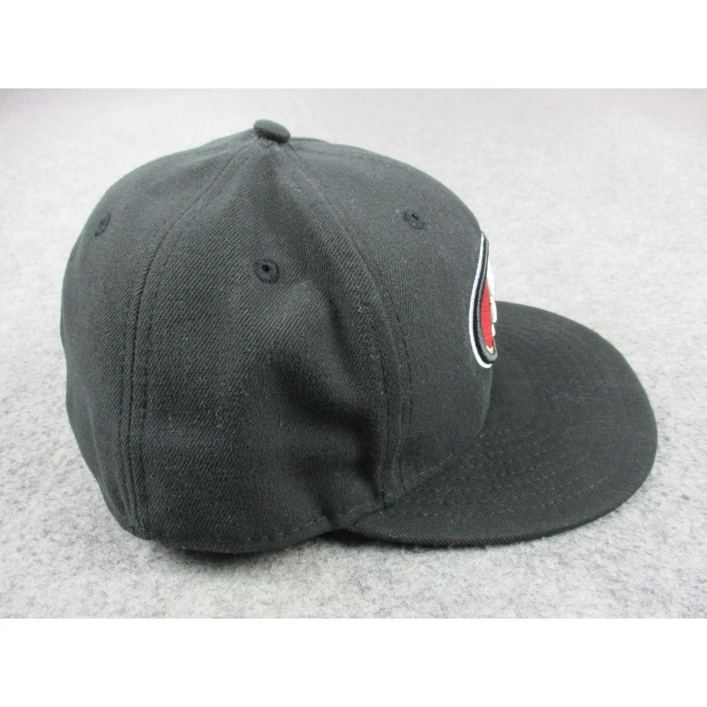 San Francisco 49ers Hat Cap Fitted Mens 7 1/4 Black Red New Era NFL Football
